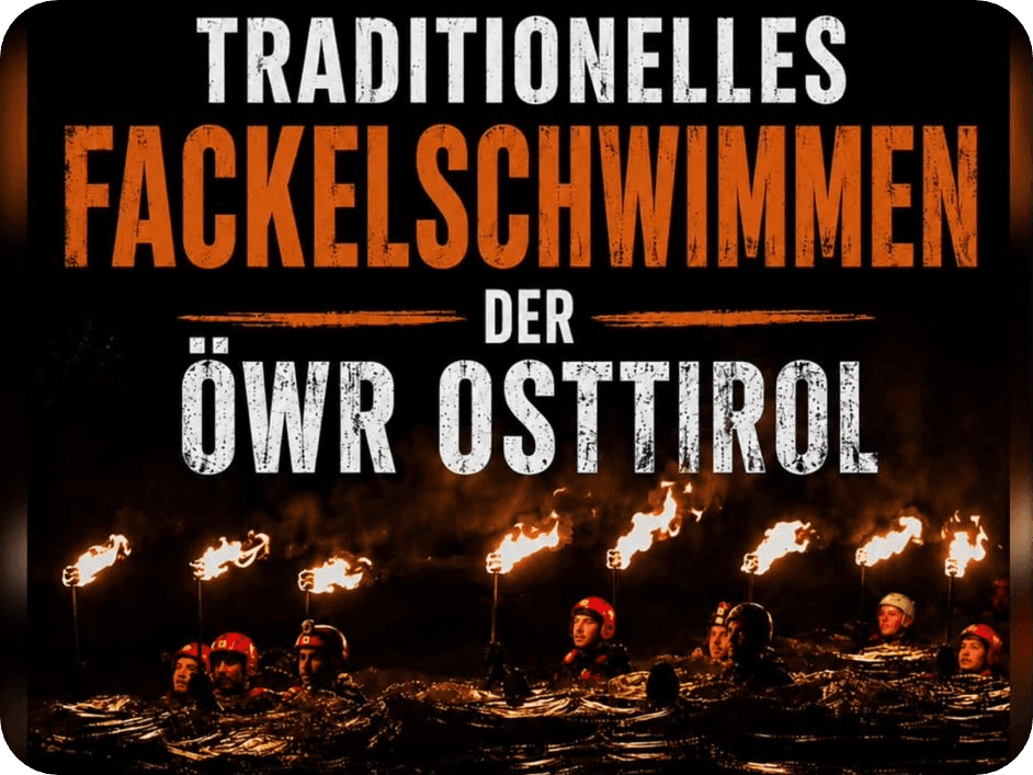 Traditionelles Fackelschwimmen der ÖWR Osttirol
