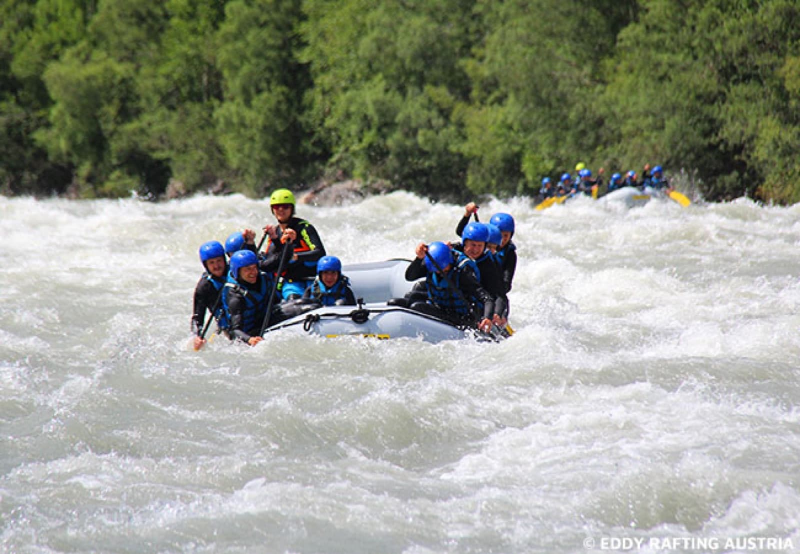 Wildwasser-Rafting auf der Isel
