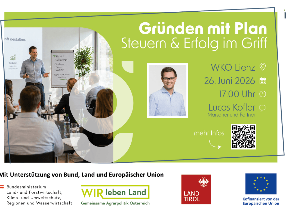 Workshop: Gründen mit Plan, Steuern & Erfolg im Griff